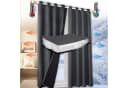 LMaxhome Verdunkelungsvorhang Grau 405 g/m² mit Ösen Bild 2