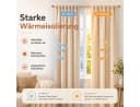 LMaxhome Verdunkelungsvorhang Beige 3-lagig 600g/m² 100% blickdicht Bild 4
