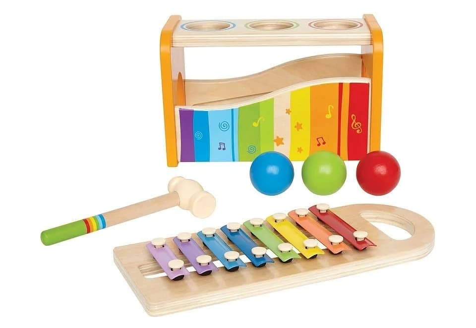 Hape Xylophon und Hammerspiel Bunt 2-in-1 Musikinstrument - Bild 3