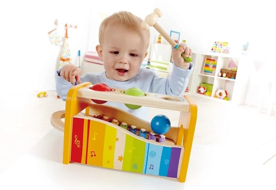 Hape Xylophon und Hammerspiel Bunt 2-in-1 Musikinstrument - Bild 4