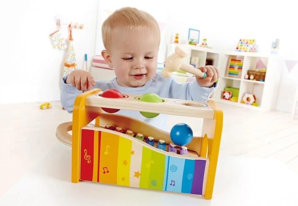 Hape Xylophon und Hammerspiel Bunt 2-in-1 Musikinstrument - Bild 5