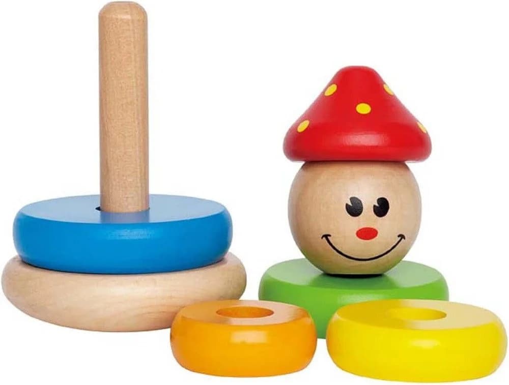 Hape Stapelspielzeug E0400 Clown - Bunt Motorikspiel aus Holz