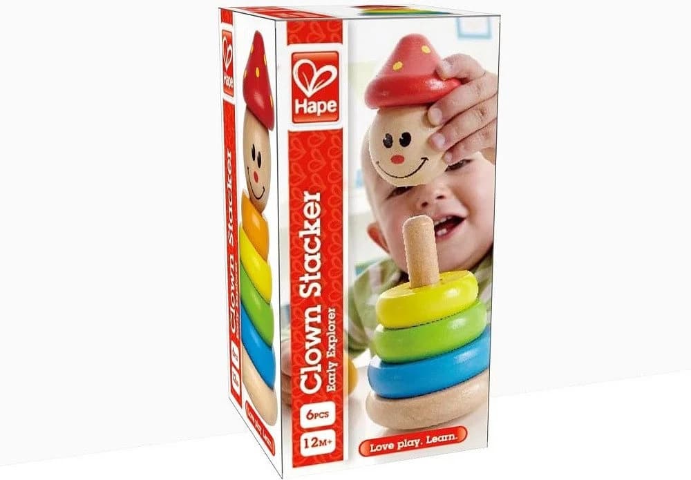 Hape Stapelspielzeug E0400 Clown - Bunt Motorikspiel aus Holz - Bild 3