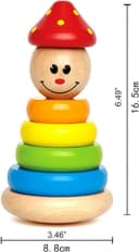 Hape Stapelspielzeug E0400 Clown - Bunt Motorikspiel aus Holz Bild 4