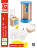 HAPE Puppenhausmöbel Familienbad Bunt mit Wanne und Ente Bild 1