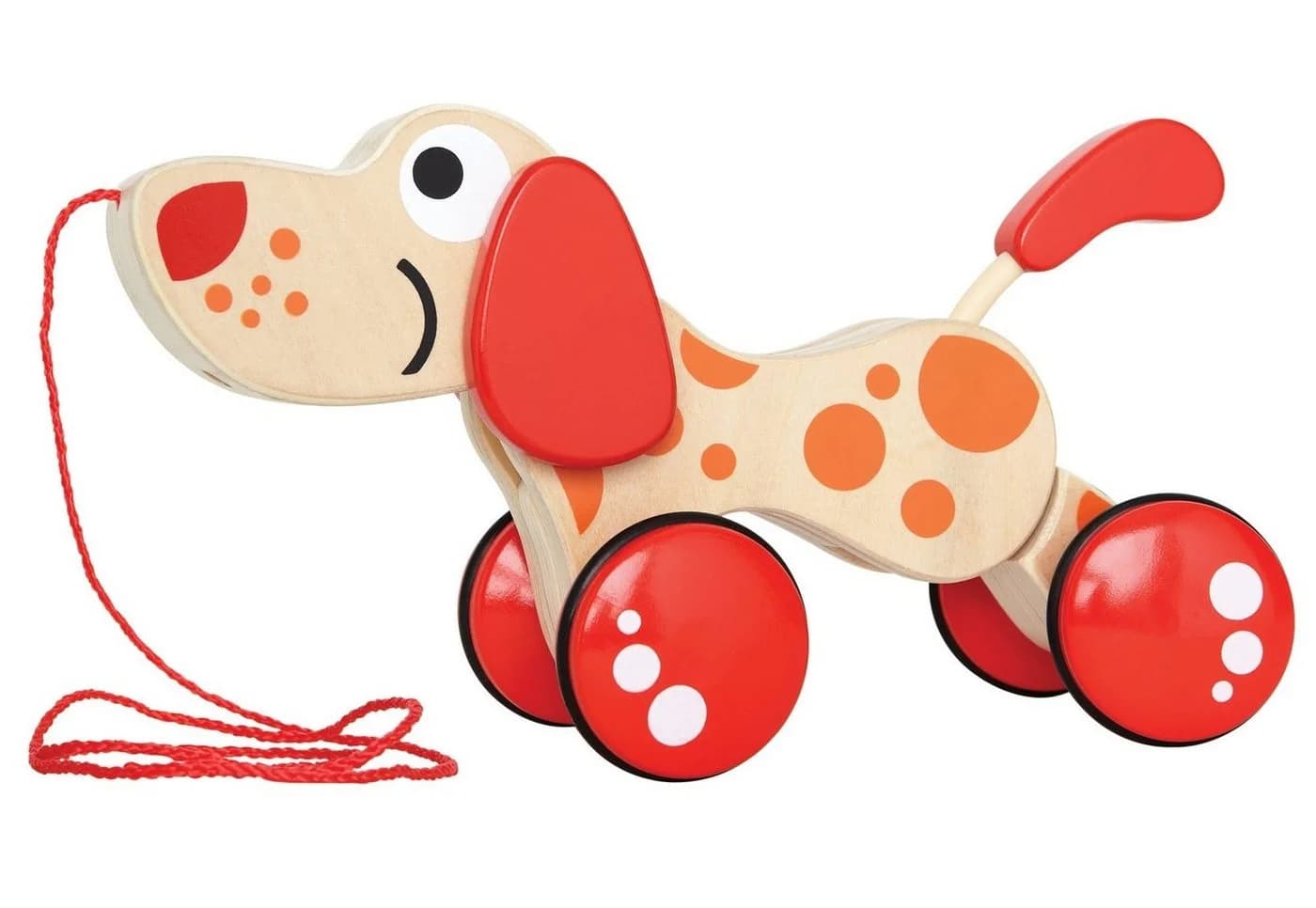 Hape Nachziehtier Hündchen Puppy Beige/Rot Holz - Bild 2