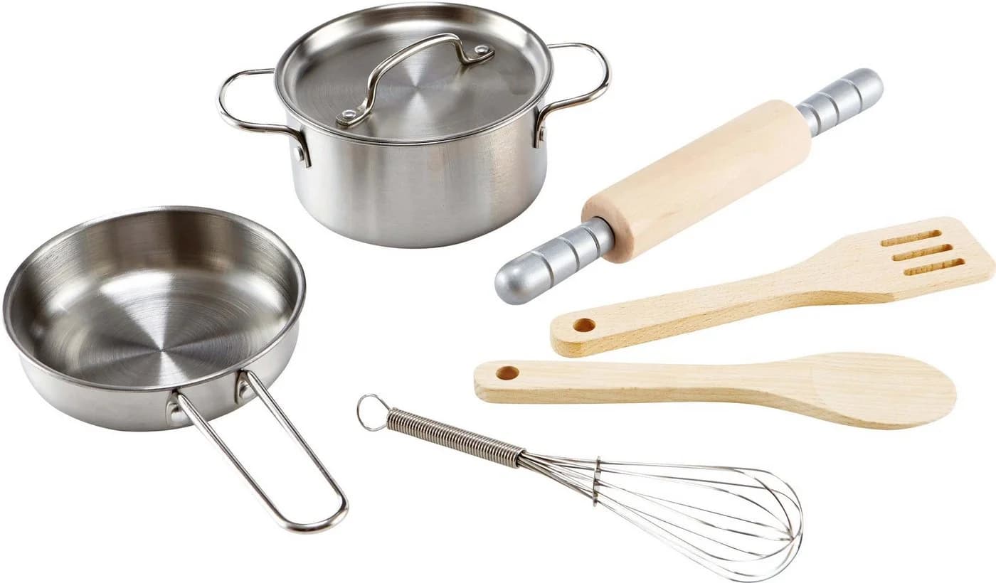 HAPE Kochset für Küchenchefs 7-tlg. Silber/Natur Spielzeug - Bild 2