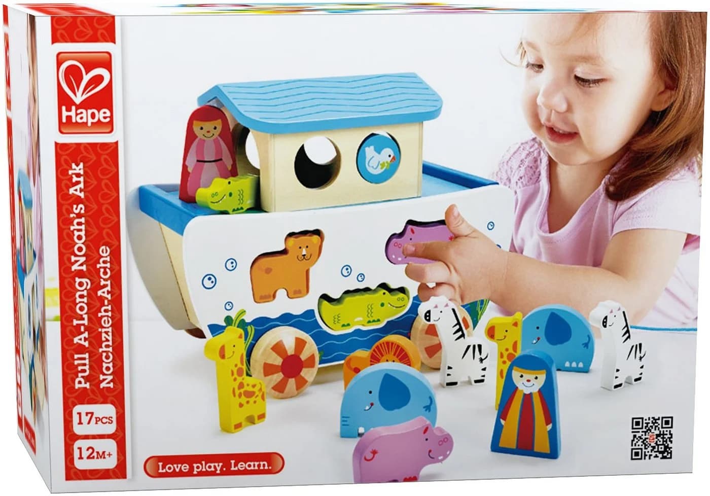 Hape Nachziehfahrzeug Nachzieh-Arche, Fördert Feinmotorik und Koordination - Bild 3