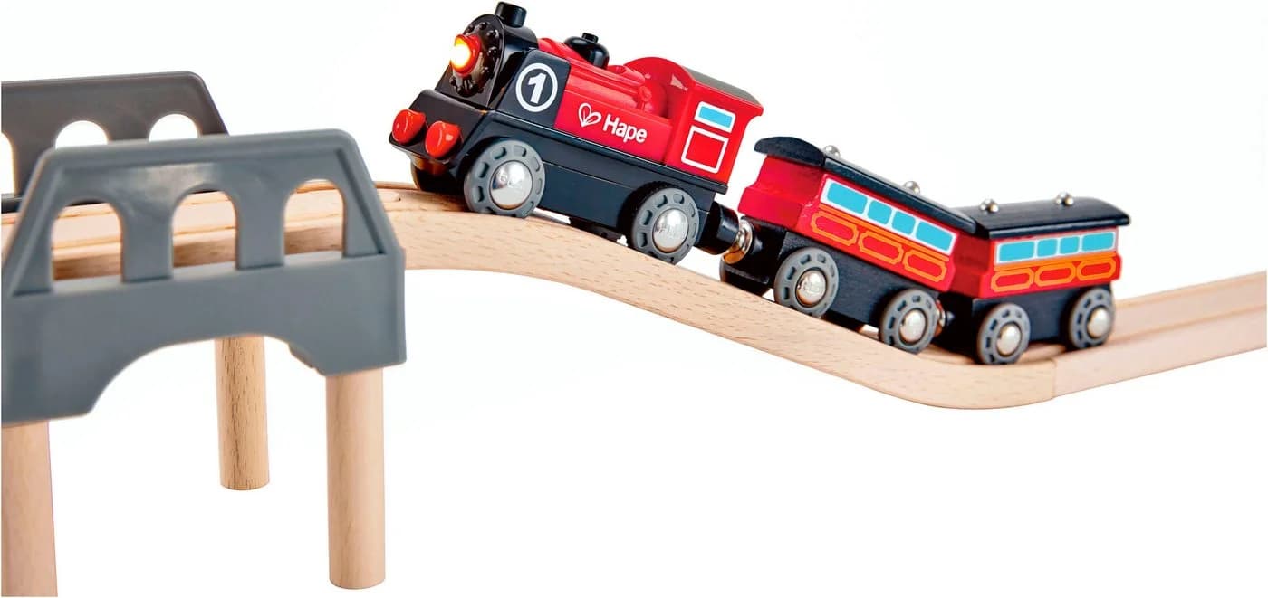 Hape Spielzeugeisenbahn-Lokomotive Nr. 1 Batteriebetrieben mit Licht und Sound - Bild 3
