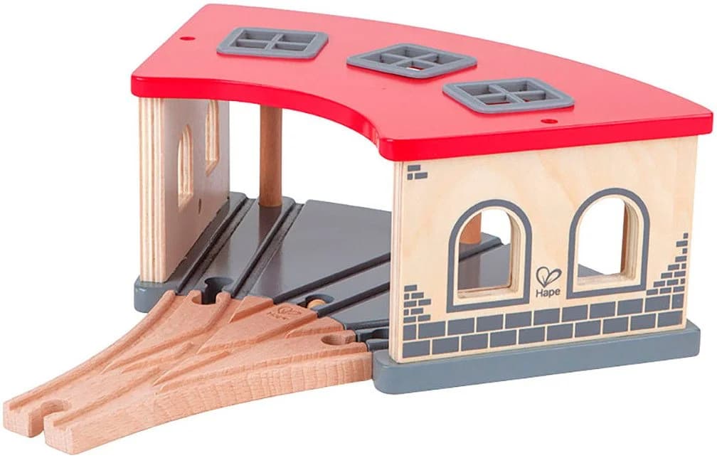 Hape Großer Lokschuppen Bunt Spielzeugeisenbahn Erweiterung - Bild 2