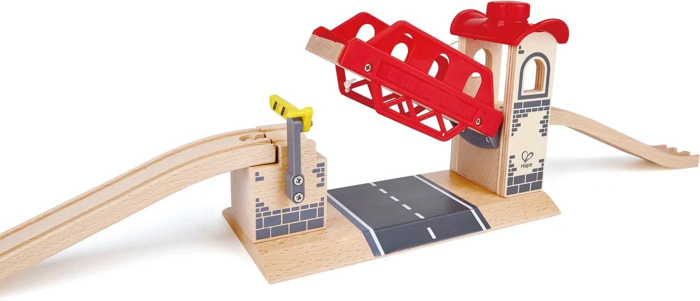 Hape Spielzeugeisenbahn-Brücke Zugbrücke, 3-tlg. Holz - Bild 2