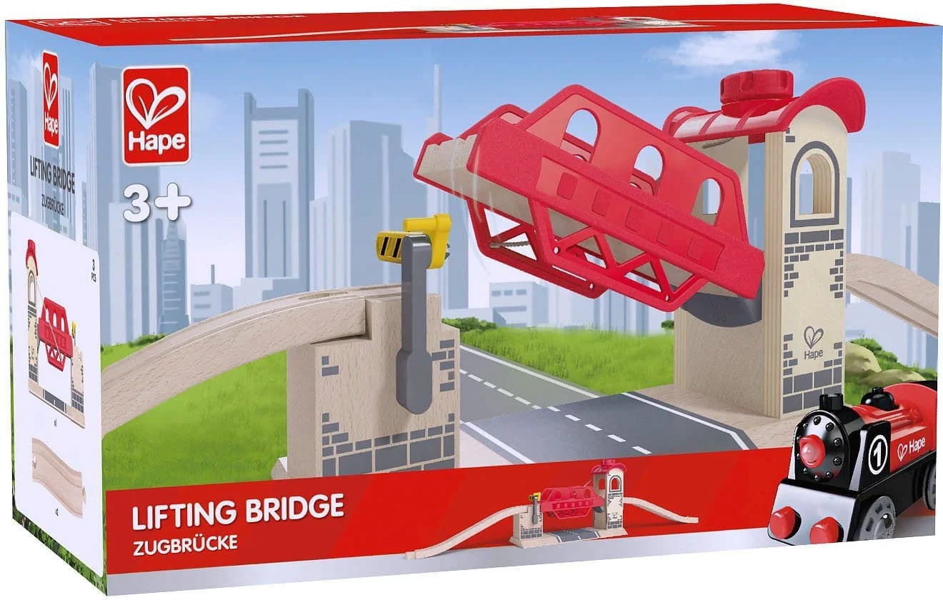 Hape Spielzeugeisenbahn-Brücke Zugbrücke, 3-tlg. Holz - Bild 3