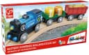 Hape Spielzeug-Eisenbahn Güterzug mit Batterieantrieb Blau Bild 1