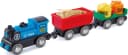 Hape Spielzeug-Eisenbahn Güterzug mit Batterieantrieb Blau Bild 2