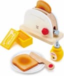Hape Pop-Up-Toaster-Set 7-tlg. Holz Spielzeug Kinderküche Gelb Bild 2