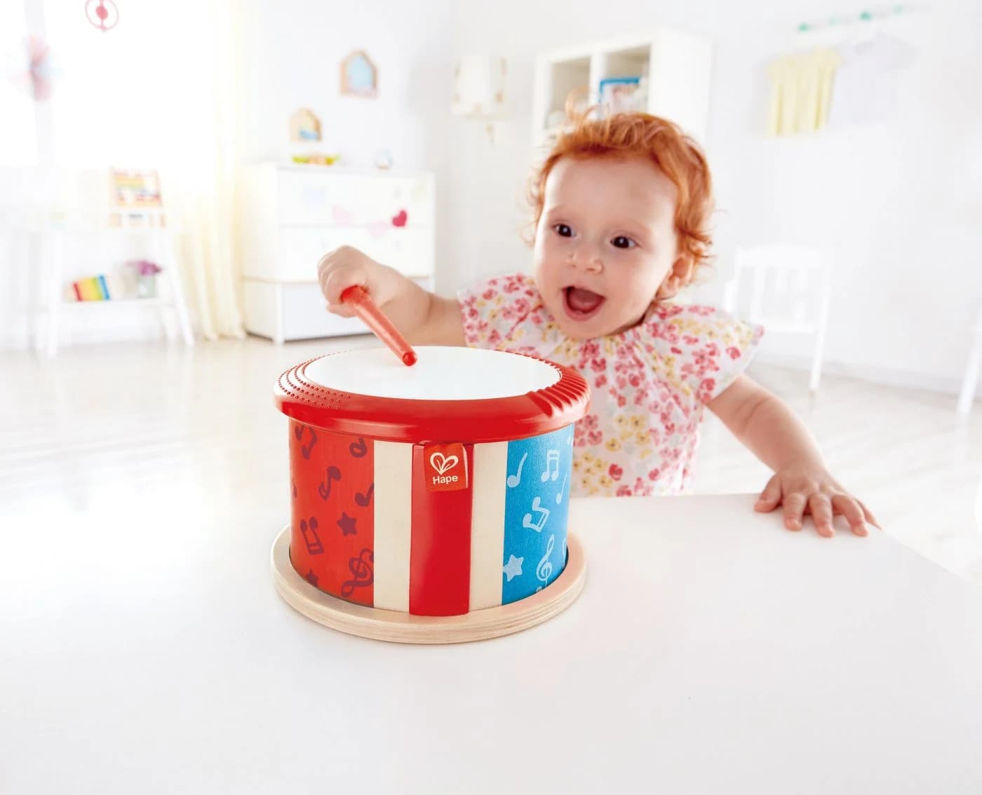 HAPE Doppelseitige Kinder Trommel Bunt mit Schlägel - Bild 3