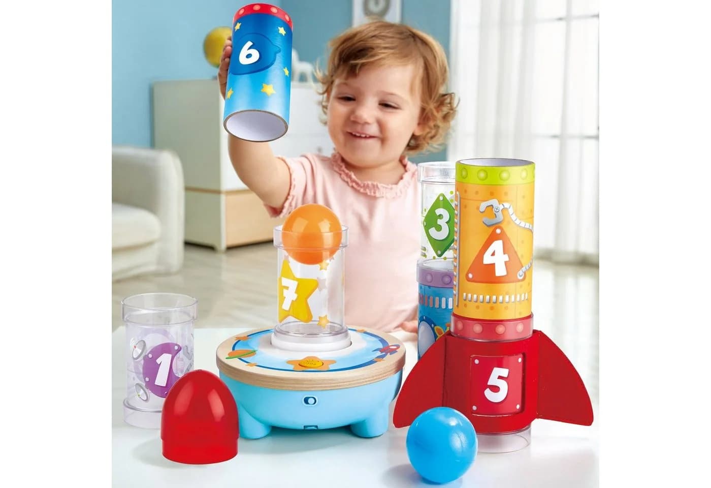 HAPE Raketen-Flugstation Stapelspielzeug Bunt - Bild 3