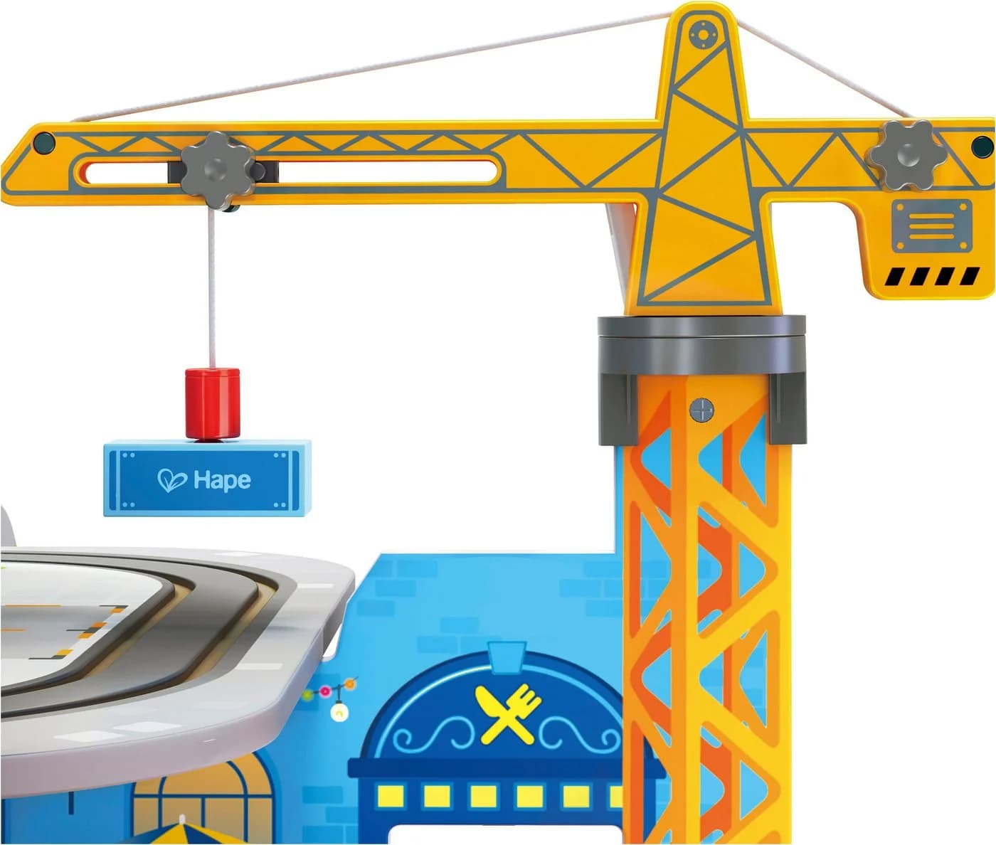 Hape Spielzeug-Eisenbahn Mega City Eisenbahn Set Bunt 5 Stockwerke - Bild 4