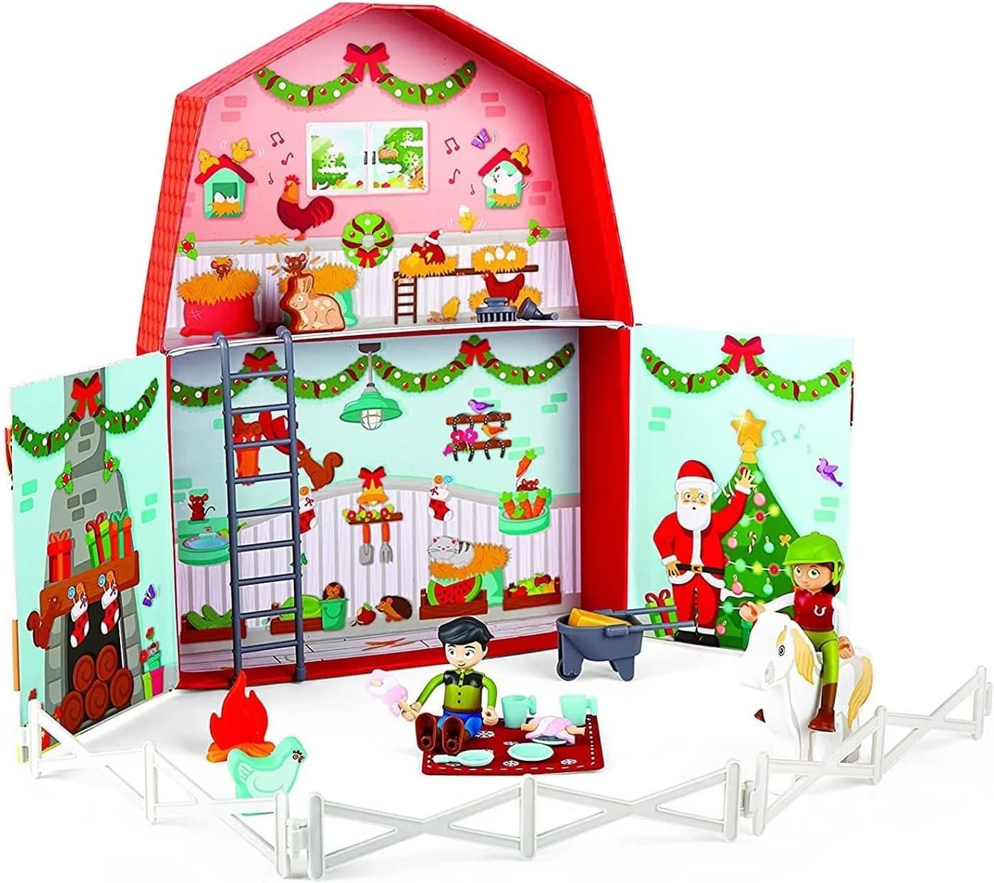 Hape Adventskalender Ponyhof Rot