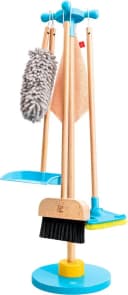 Hape Kinder-Besen Spielzeug-Putzset mit Ordnungsständer Bunt Bild 5