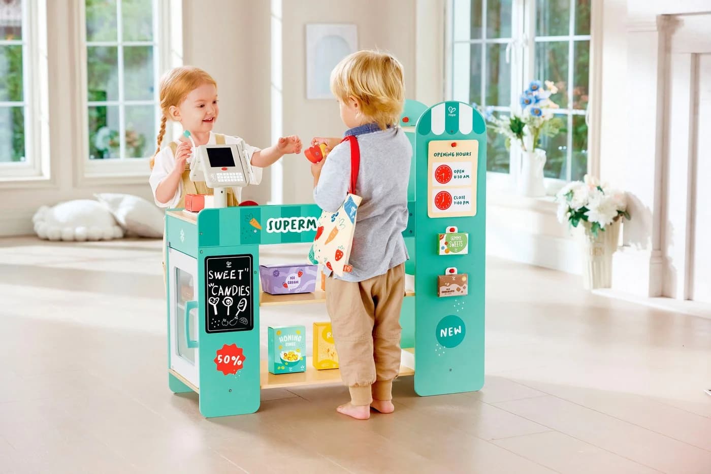 Hape Intelligenter Supermarkt Bunt Holzspielzeug mit Förderband - Bild 4