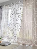 HEINE HOME Gardine 2er-Set Taupe-Weiß Polyester Voile Bild 2