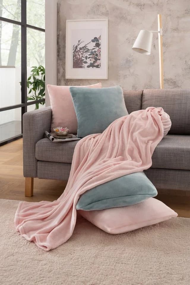 OTTO home Wohndecke Jil Rosa Kuschelfleece Premium