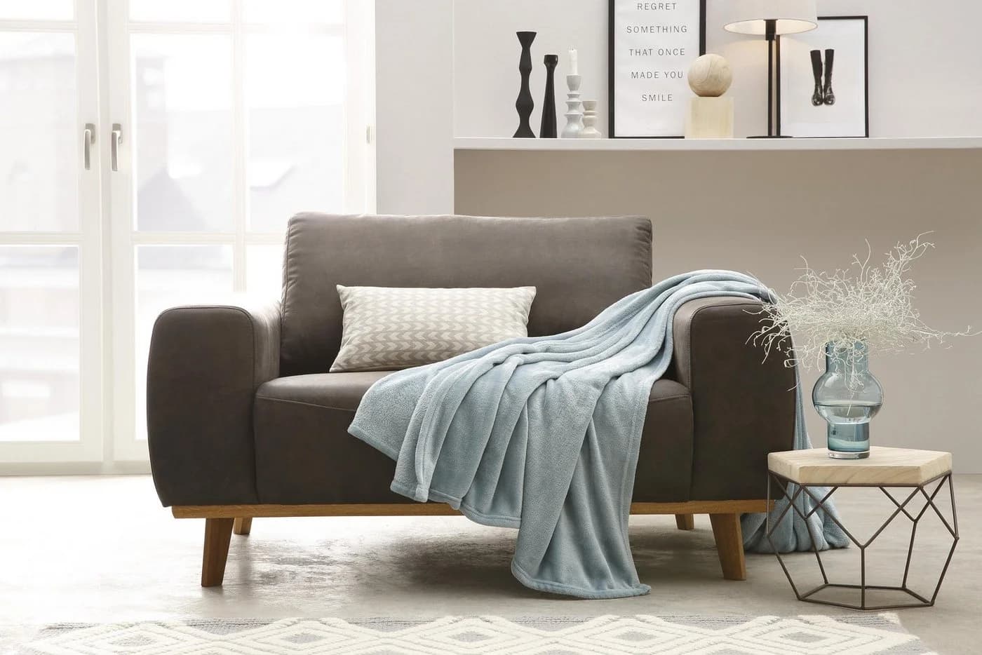 OTTO HOME Wohndecke Jil Eisblau Kuschelfleece Premium