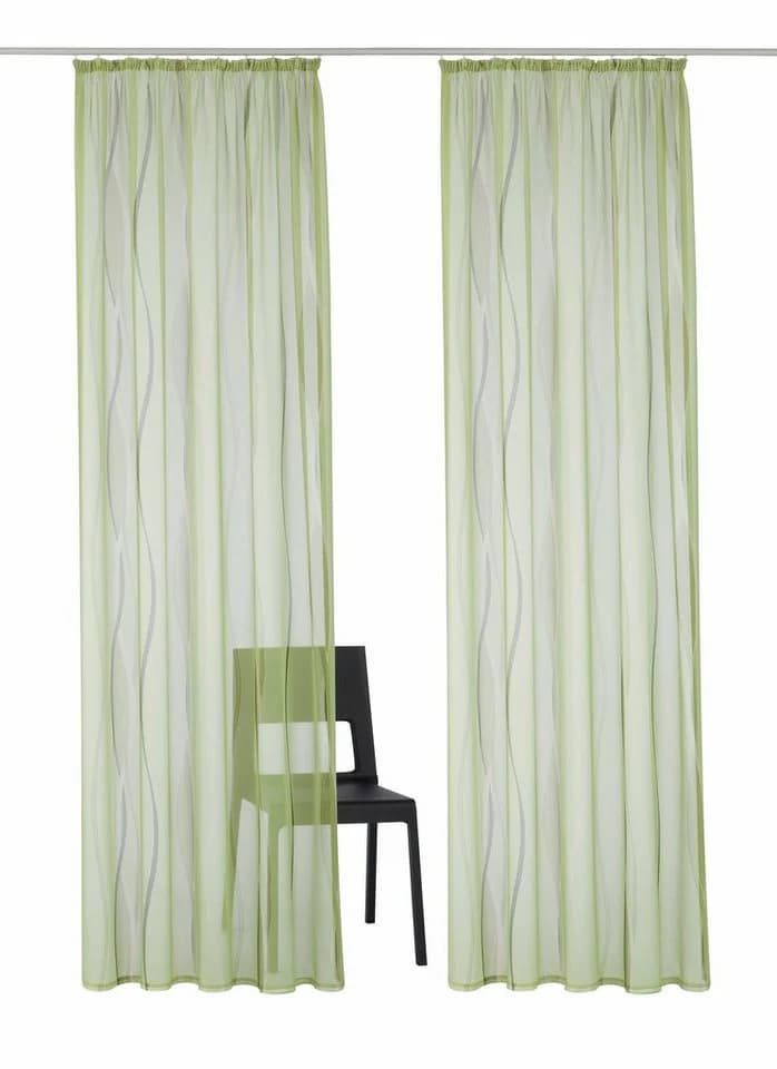 OTTO HOME Gardine Dimona 2er-Set Grün Transparent Voile