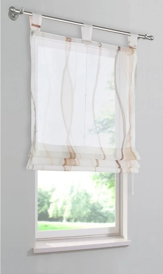 OTTO HOME Raffrollo Dimona Beige Transparent Voile Wellen - Bild 2