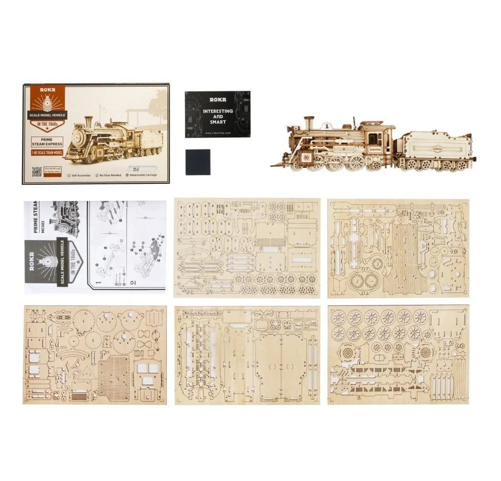 ROKR 3D-Puzzle Prime Steam Express 308 Teile Holz - Bild 4
