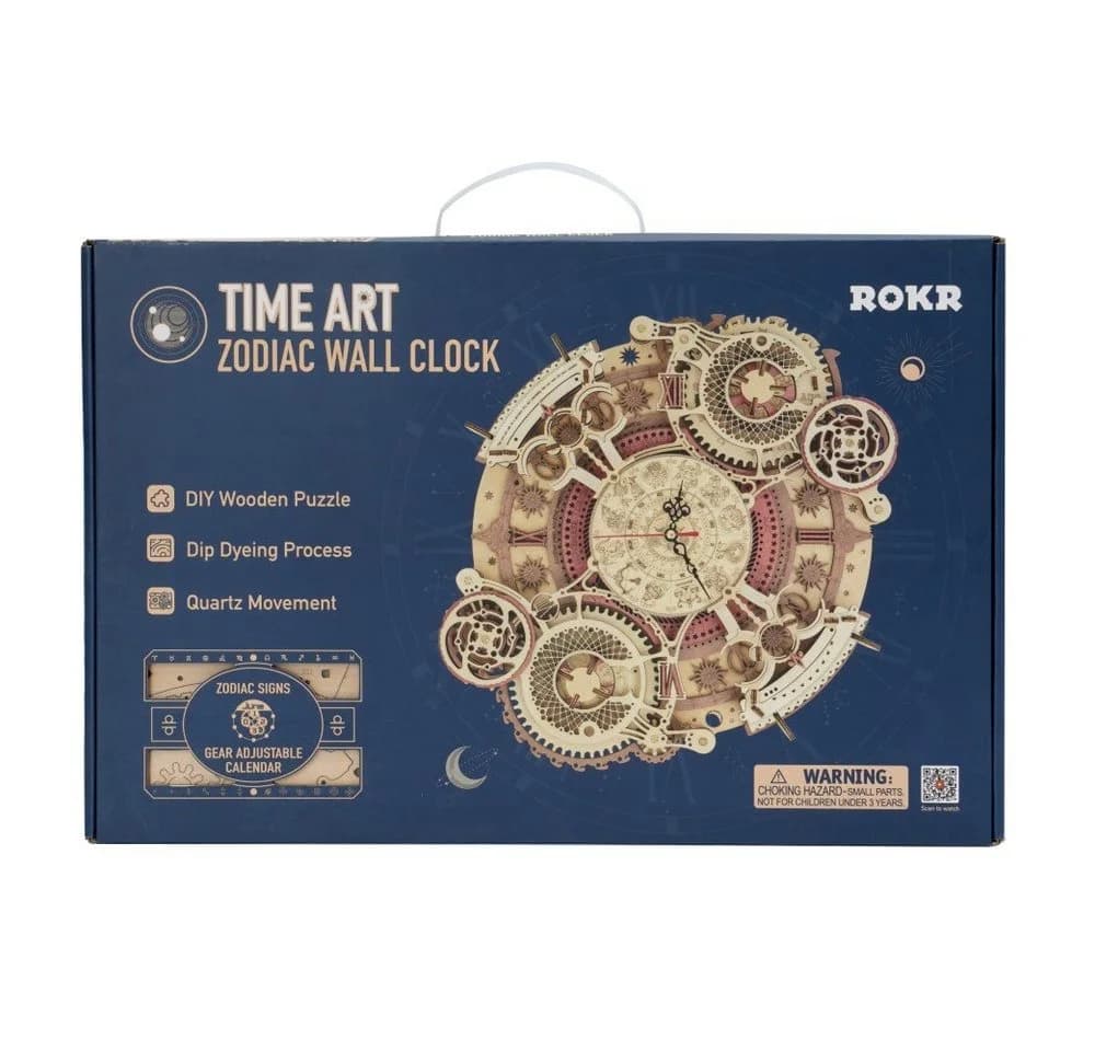 ROKR 3D-Puzzle Zodiac Wanduhr 250 Teile Holzmodell - Bild 5