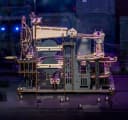 Robotime 3D-Puzzle Murmelbahn Night City 2.0 - 294 Teile Holz Bild 1