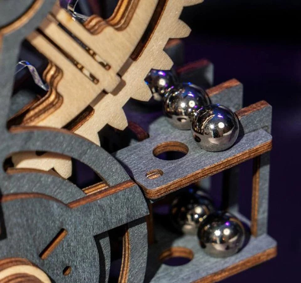 Robotime 3D-Puzzle Murmelbahn Night City 2.0 - 294 Teile Holz - Bild 5