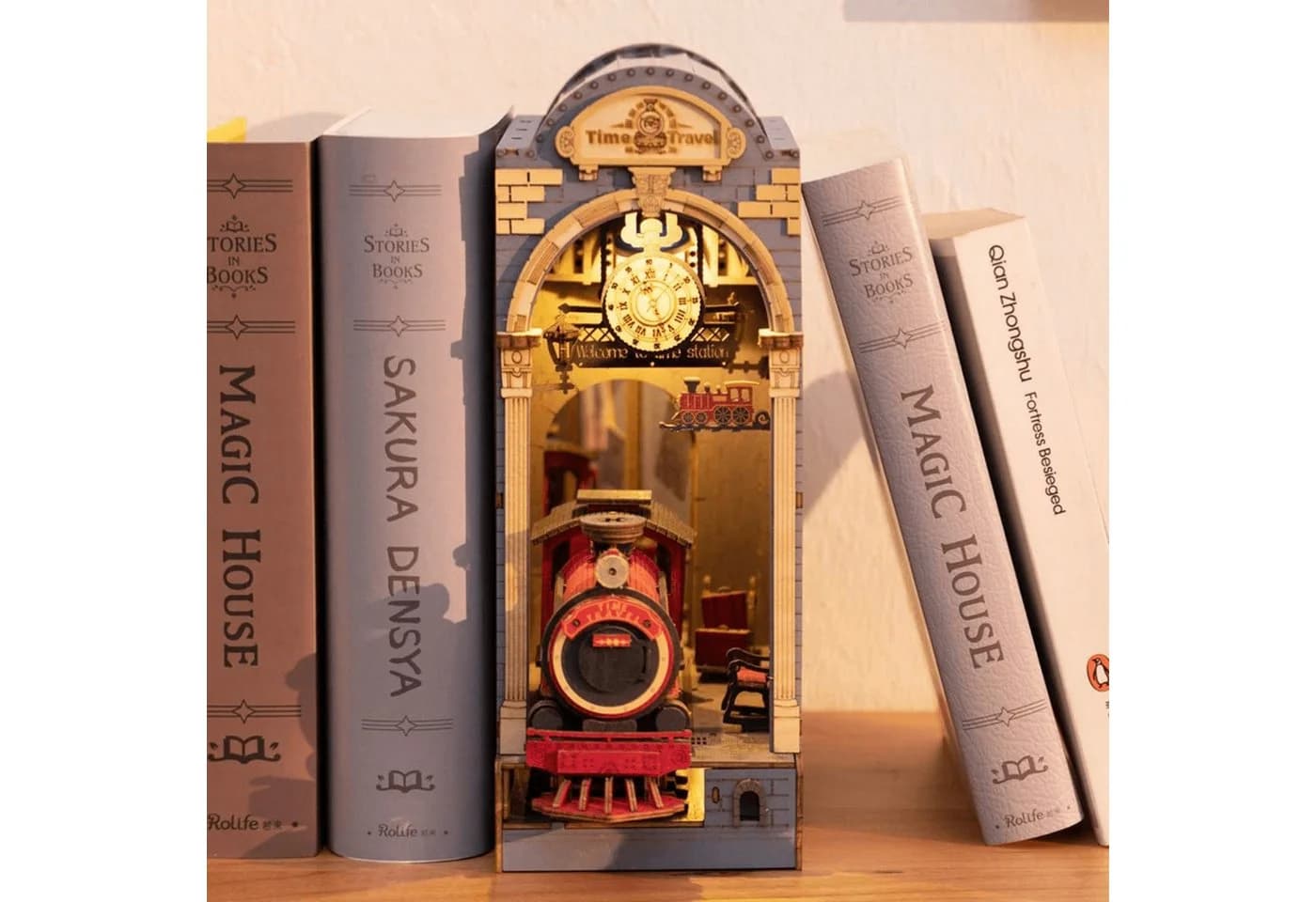 Robotime 3D-Puzzle Zeitreise Diorama Rolife Book Nook 258 Teile - Bild 3