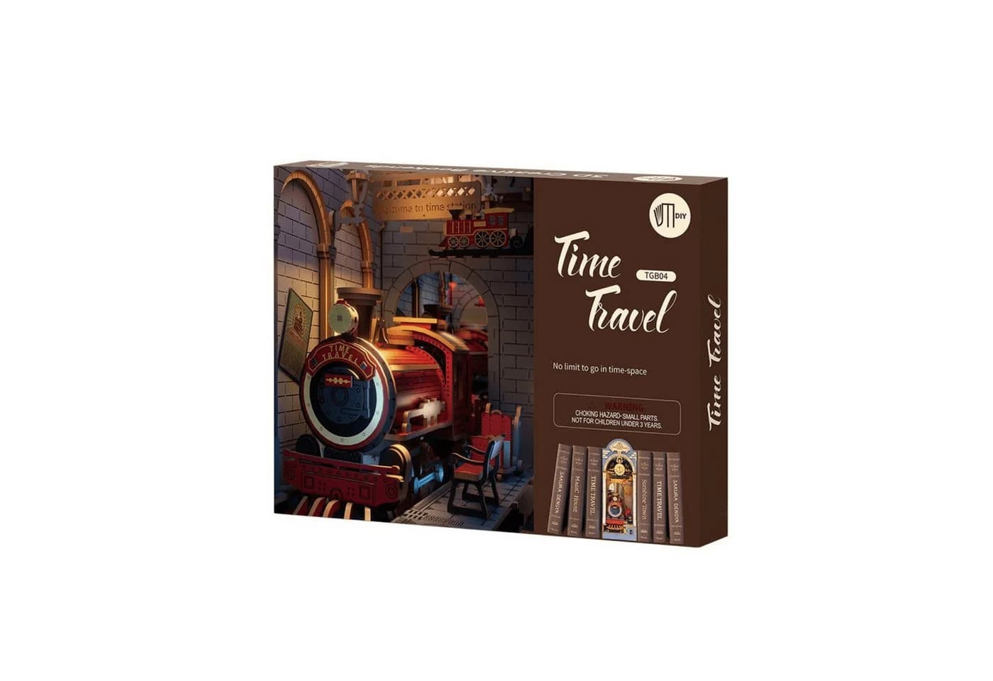 Robotime 3D-Puzzle Zeitreise Diorama Rolife Book Nook 258 Teile - Bild 5