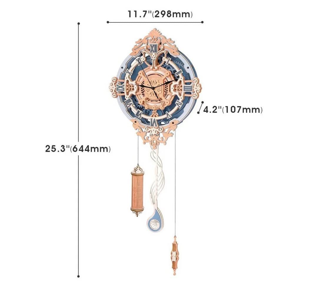 ROKR 3D-Puzzle Wanduhr "Romantic Notes" Holz 231 Teile