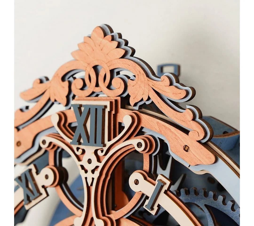 ROKR 3D-Puzzle Wanduhr "Romantic Notes" Holz 231 Teile - Bild 4