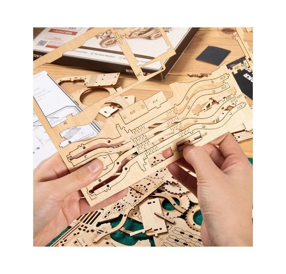ROKR 3D-Puzzle Swing Ride Kettenkarussell 289 Teile Holz - Bild 4