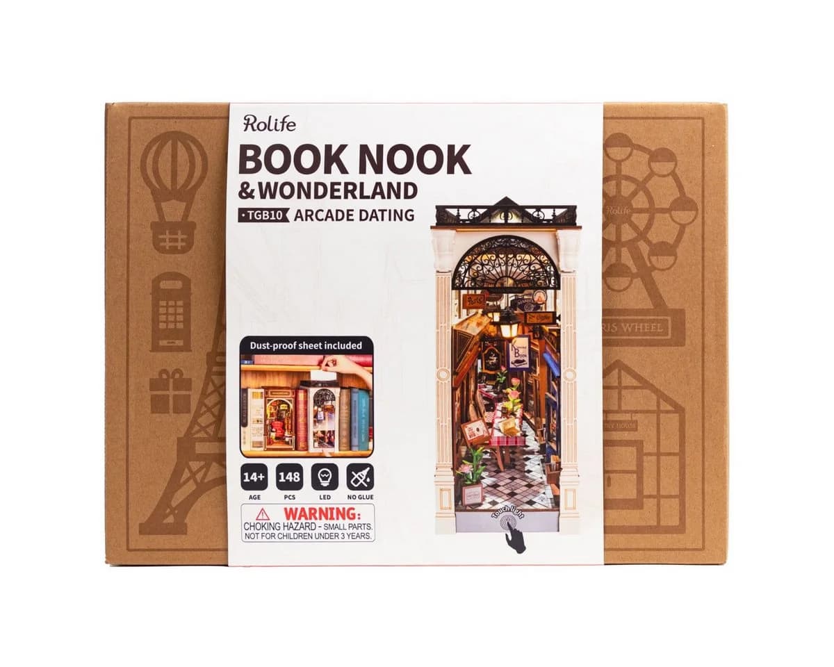 Robotime Buchstütze Arcade Dating Book Nook Diorama