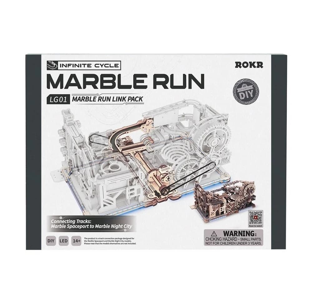 ROKR 3D-Puzzle Murmelbahn Verbindungselement Link Pack Holz