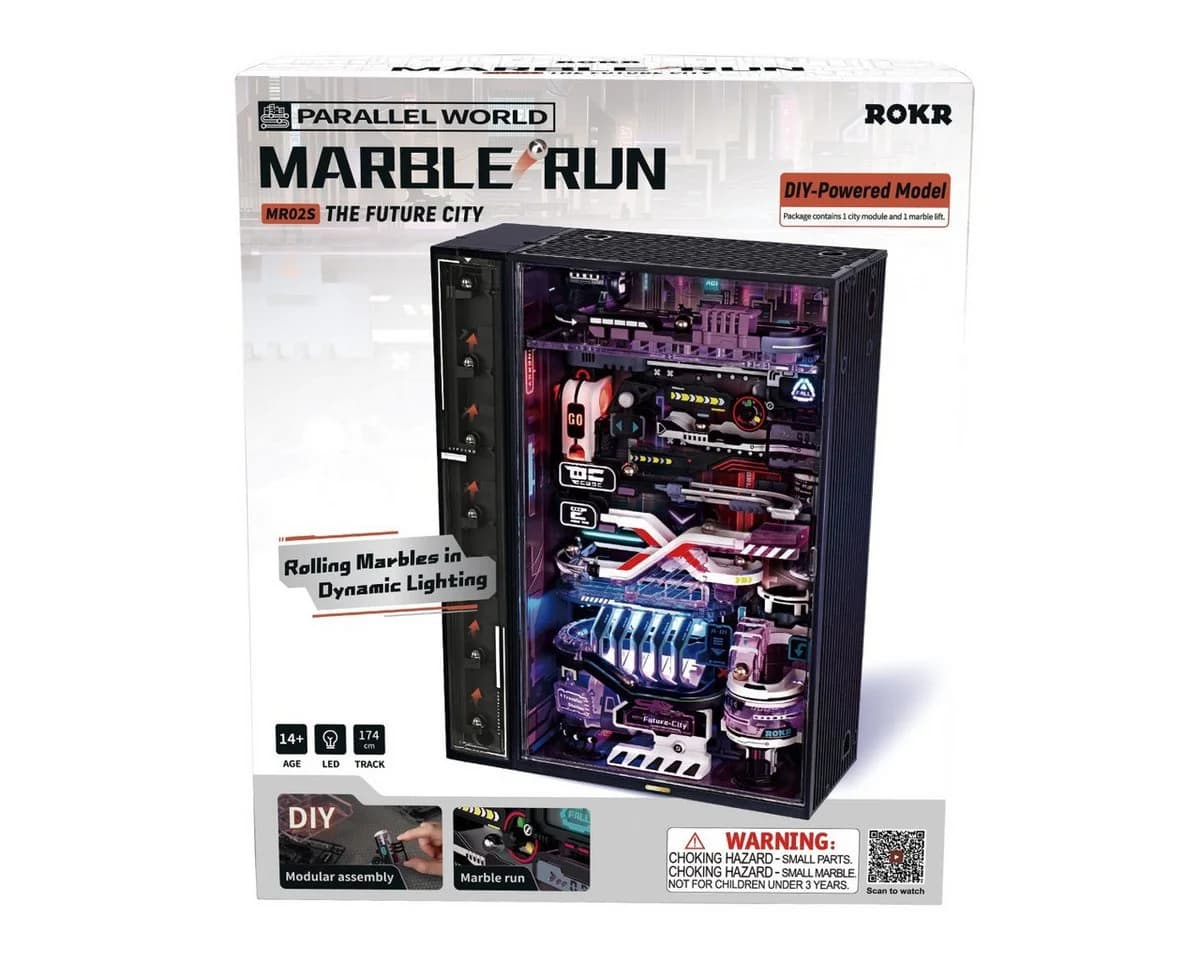 ROKR 3D-Puzzle Marble-Run „The Future City“ 140 Puzzleteile