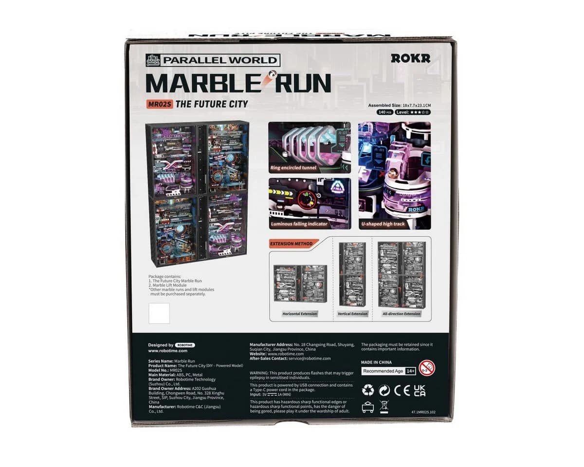 ROKR 3D-Puzzle Marble-Run „The Future City“ 140 Puzzleteile - Bild 3