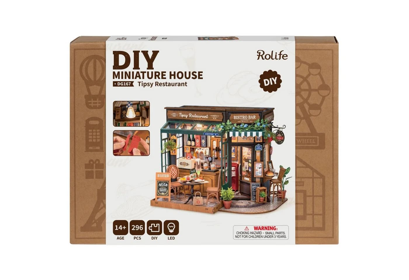 ROLIFE 3D-Puzzle DIY Tipsy Restaurant 297 Teile Bunt - Bild 2