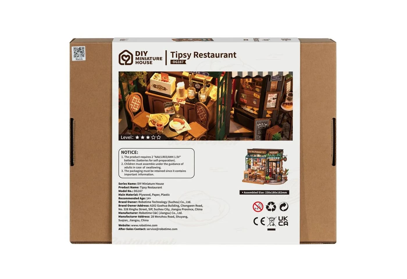 ROLIFE 3D-Puzzle DIY Tipsy Restaurant 297 Teile Bunt - Bild 5