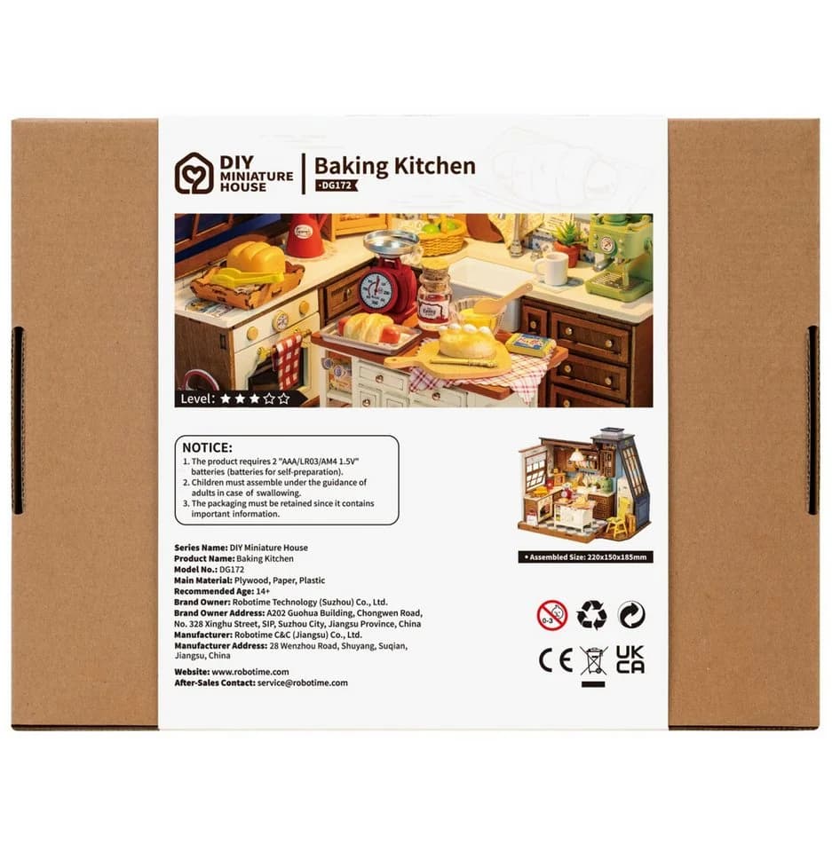 3D-Puzzle DIY Miniatur-Haus Küche Mehrfarbig - Bild 3