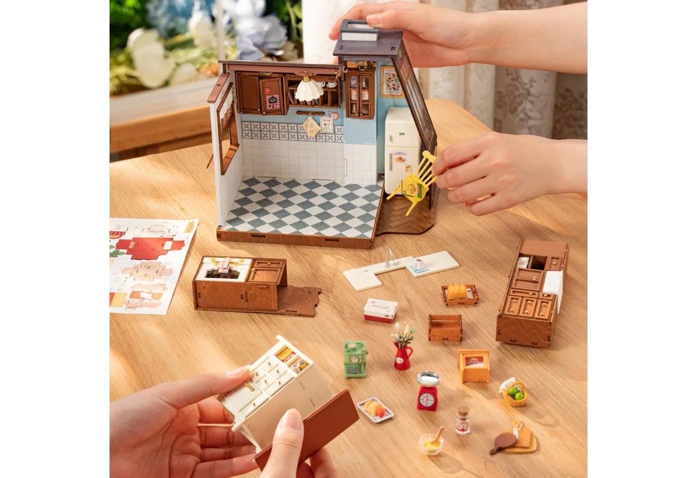 3D-Puzzle DIY Miniatur-Haus Küche Mehrfarbig - Bild 5