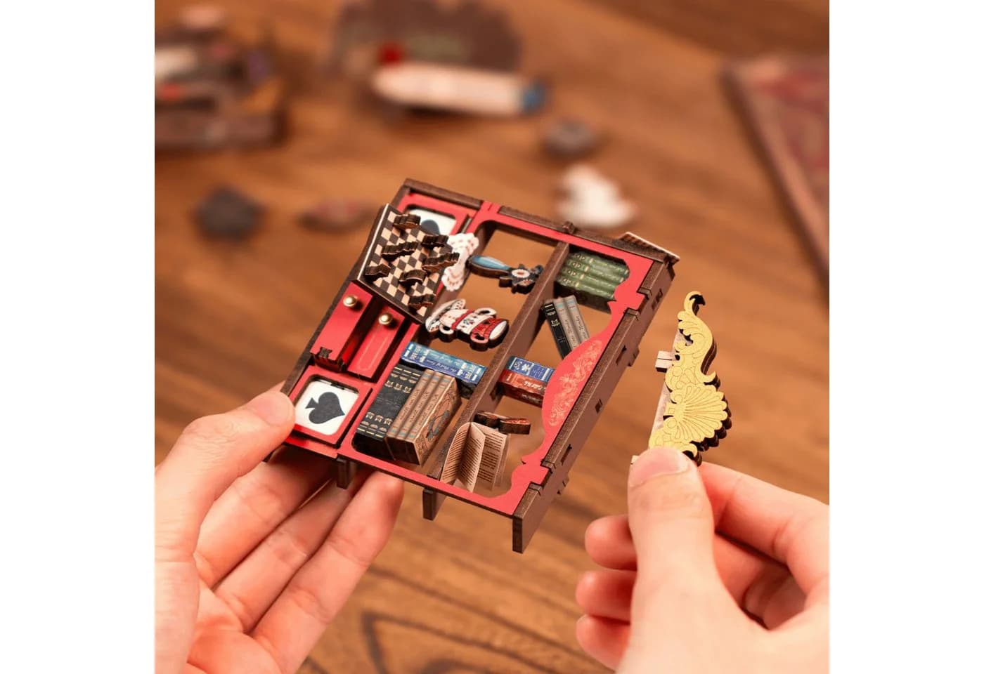 Robotime 3D-Puzzle Book Nook Alice Adventure 300 Teile Holz - Bild 2