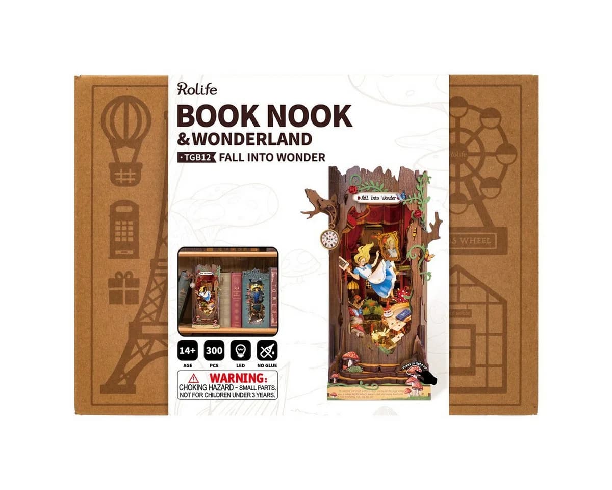 Robotime 3D-Puzzle Book Nook Alice Adventure 300 Teile Holz - Bild 3