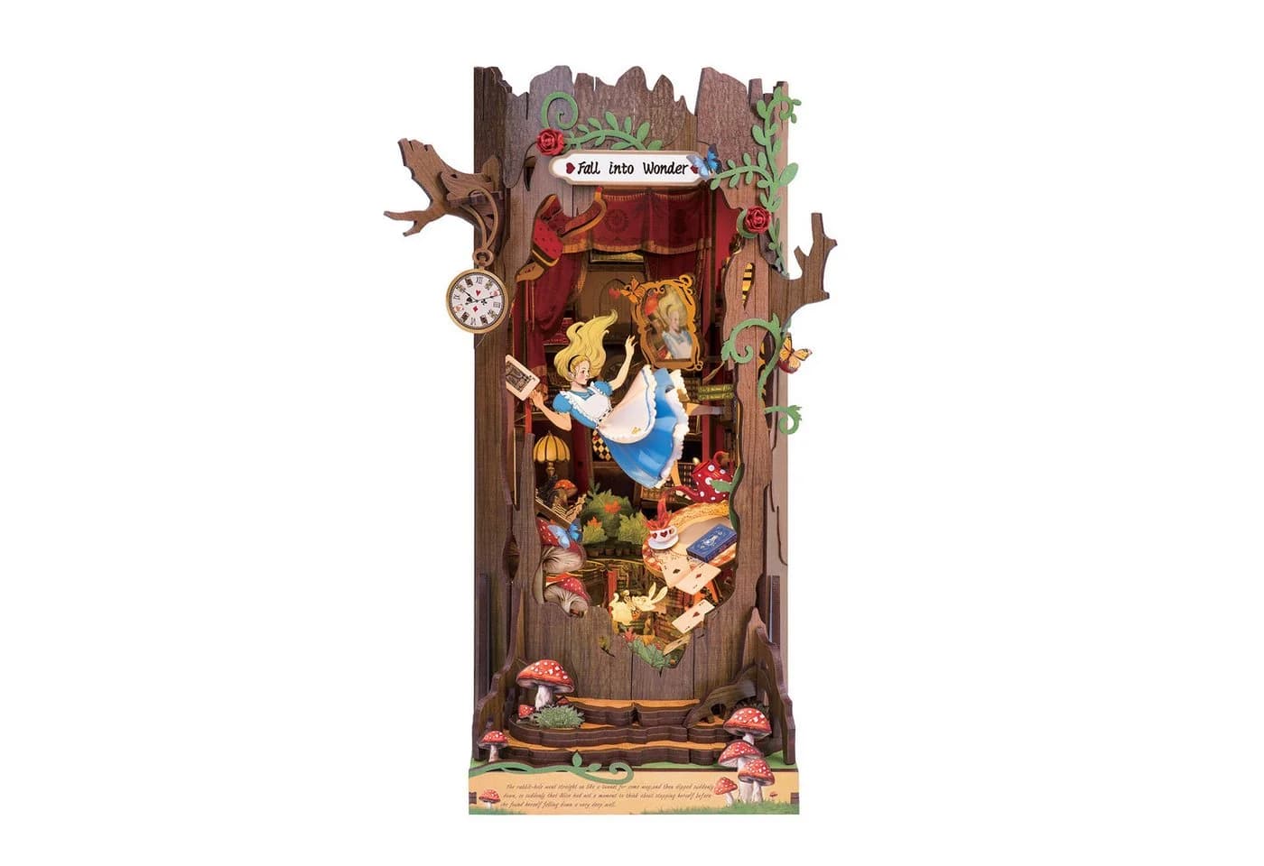 Robotime 3D-Puzzle Book Nook Alice Adventure 300 Teile Holz - Bild 5